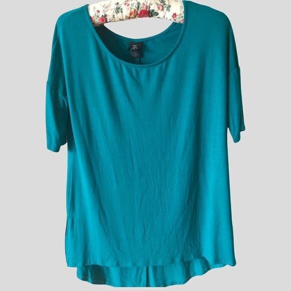 Agnes & Dora hi/low Tee Green S - Picture 1 of 5